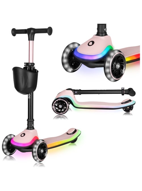 LIONELO Mey 3-Wiel Step - Lichtgevende Wielen - Inklapbaar - Verstelbaar - Mandje - Kiabi LIONELO Mey 3-Wiel Step - Lichtgevende Wielen - Inklapbaar - Verstelbaar - Mandje - Kiabi