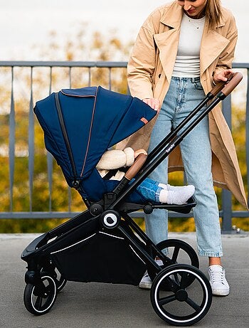 LIONELO Mika 2-in-1 kinderwagen - Met reiswieg en accessoires - Grote wielen