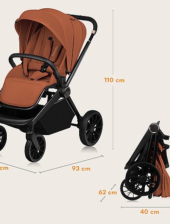 LIONELO Mika Plus 2-in-1 combinatiekinderwagen – Set met kinderwagen, reiswieg – Accessoires