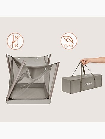 LIONELO Mila 2-in-1 reisbedje - Ultralicht - Babybedje - Matras van 4 cm - Inclusief tas