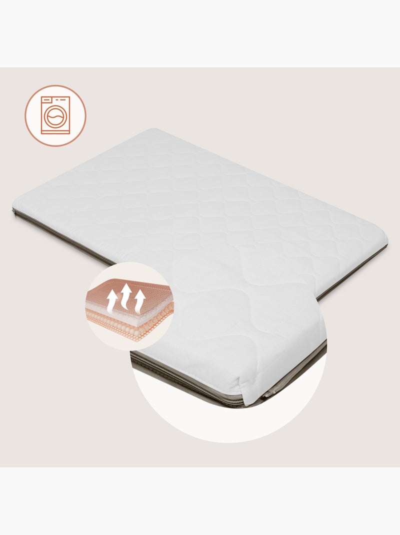 LIONELO Mila 2-in-1 reisbedje - Ultralicht - Babybedje - Matras van 4 cm - Inclusief tas Beige - Kiabi