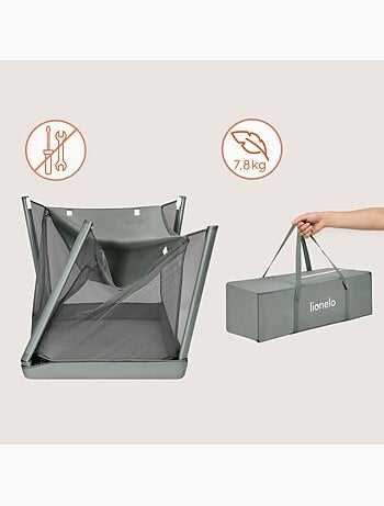 LIONELO Mila 2-in-1 reisbedje - Ultralicht - Babybedje - Matras van 4 cm - Inclusief tas