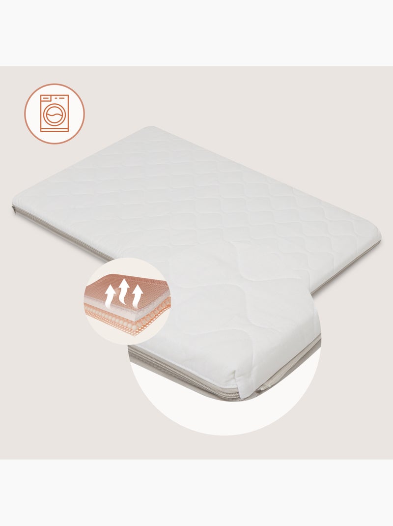 LIONELO Mila 2-in-1 reisbedje - Ultralicht - Babybedje - Matras van 4 cm - Inclusief tas Zandbeige - Kiabi