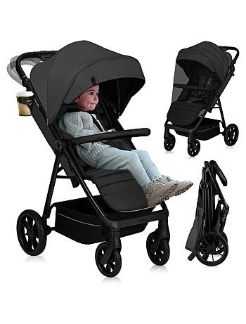 LIONELO Mira all-terrain kinderwagen - Tot 22 kg - Groot zitoppervlak - Grote wielen