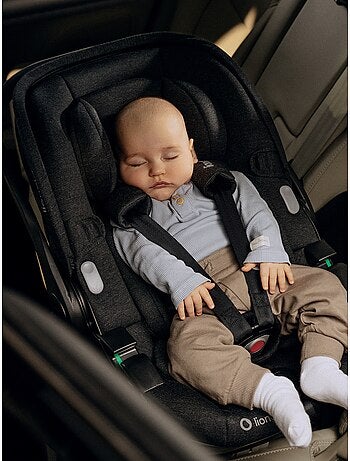 LIONELO Moxie i-Size Set Autostoel met 360° Base - ISOFIX - Bamboestof - 40-87 cm