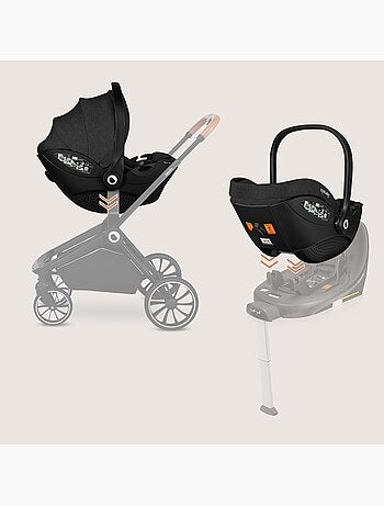 LIONELO Moxie i-Size Set Autostoel met 360° Base - ISOFIX - Bamboestof - 40-87 cm
