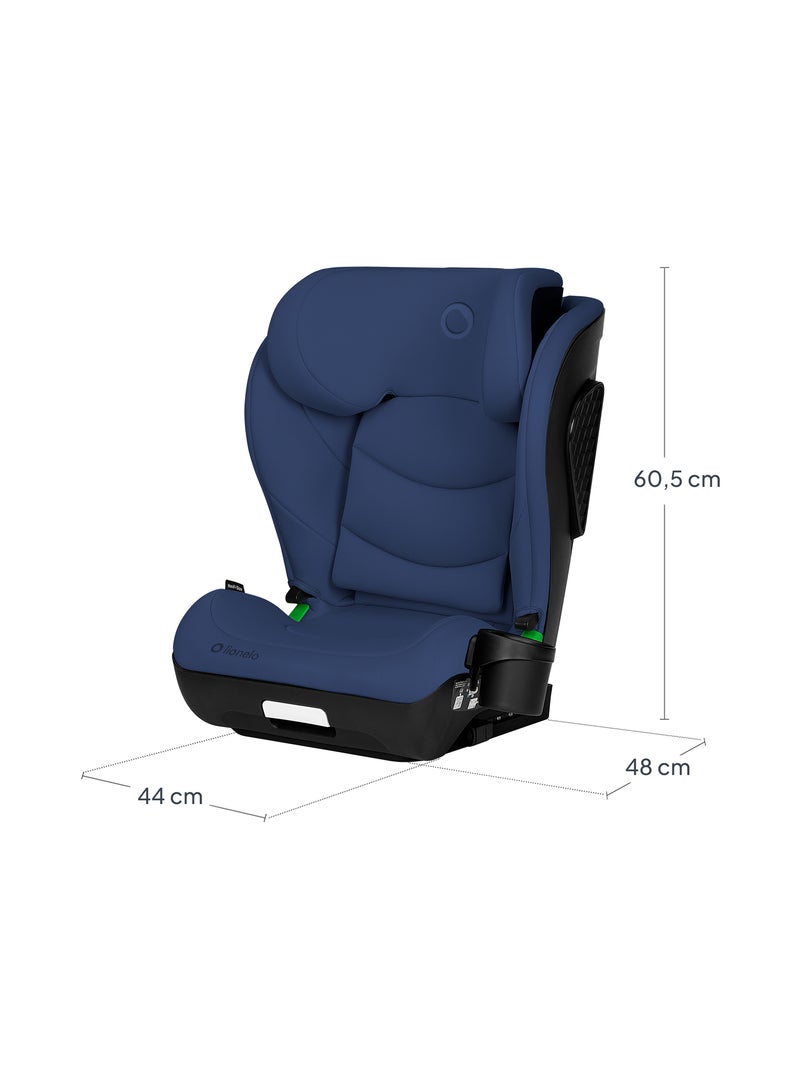 LIONELO Neal i-Size Autostoeltje - ISOFIX - Brede Zitting - Bekerhouder - Verstelbaar - 100-150 cm Blauw - Kiabi