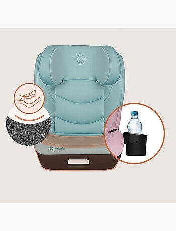 LIONELO Neal i-Size Autostoeltje - ISOFIX - Brede Zitting - Bekerhouder - Verstelbaar - 100-150 cm