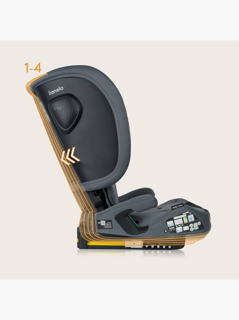 LIONELO Nelly i-Size Autostoeltje - ISOFIX - Inklapbaar - TopTether - 76-150 cm Grijs - Kiabi