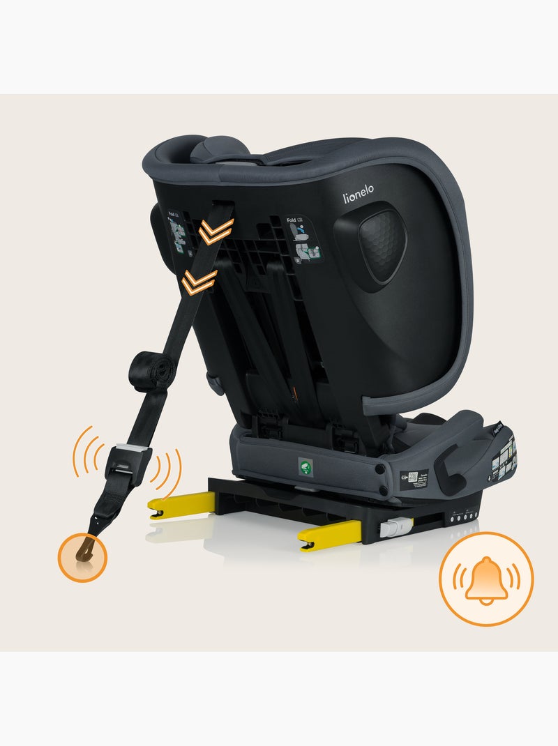 LIONELO Nelly i-Size Autostoeltje - ISOFIX - Inklapbaar - TopTether - 76-150 cm Grijs - Kiabi