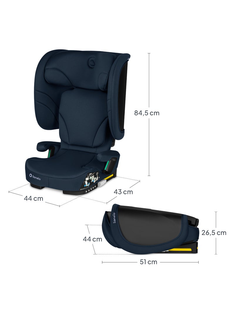 LIONELO Orin i-Size Inklapbaar Autostoeltje - ISOFIX - 100-150 cm - Licht Blauw - Kiabi