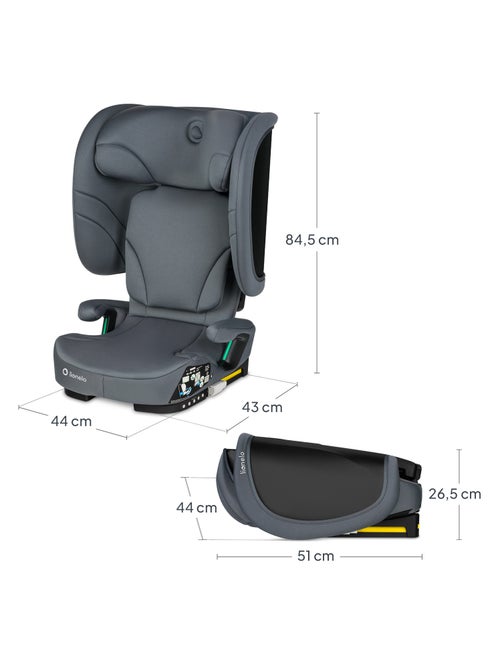 LIONELO Orin i-Size Inklapbaar Autostoeltje - ISOFIX - 100-150 cm - Licht - Kiabi