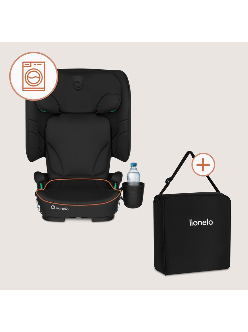 LIONELO Orin i-Size Inklapbaar Autostoeltje - ISOFIX - 100-150 cm - Licht Zwart - Kiabi