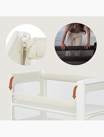 LIONELO Patty 5-in-1 Co-Sleeper - Reisbed & Box - Inklapbaar - Matras - Wieltjes