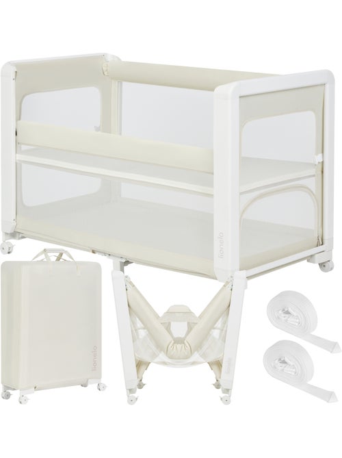LIONELO Patty 5-in-1 Co-Sleeper - Reisbed & Box - Inklapbaar - Matras - Wieltjes - Kiabi LIONELO Patty 5-in-1 Co-Sleeper - Reisbed & Box - Inklapbaar - Matras - Wieltjes - Kiabi