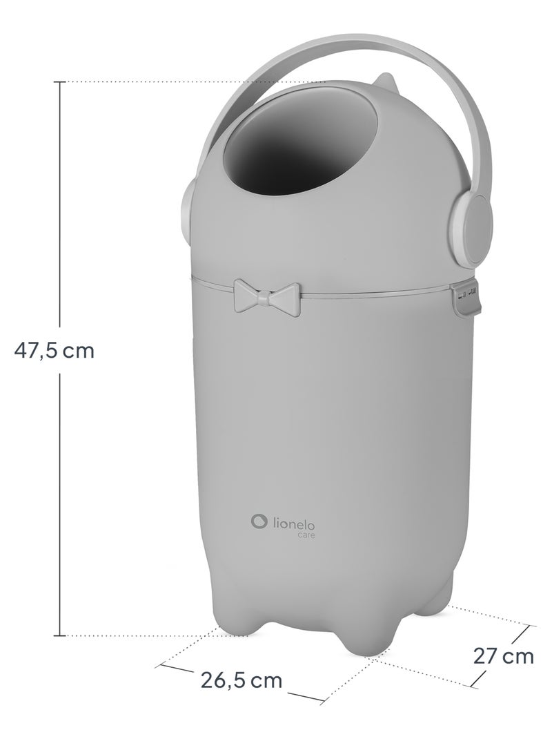 LIONELO Purebin Luieremmer - Geurdicht - 10 L - Voor Universele Zakken Grijs - Kiabi