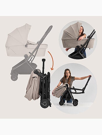 LIONELO Sia 2-in-1-kinderwagen - Ultralicht - Compact pakket - Reiswieg - Regenhoes - Hor