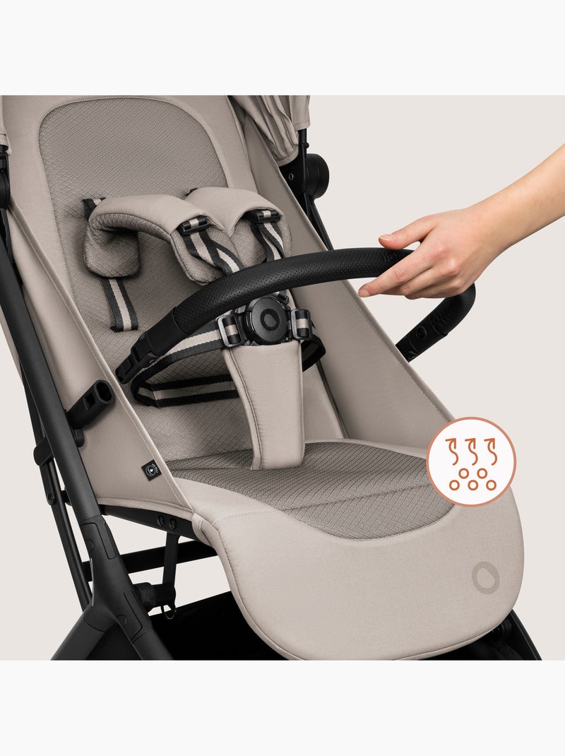 LIONELO Sia 2-in-1-kinderwagen - Ultralicht - Compact pakket - Reiswieg - Regenhoes - Hor Beige - Kiabi