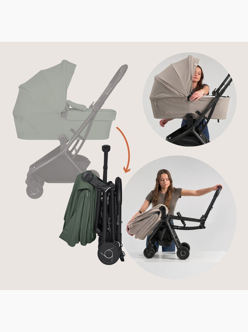 LIONELO Sia 2-in-1-kinderwagen - Ultralicht - Compact pakket - Reiswieg - Regenhoes - Hor Groen - Kiabi
