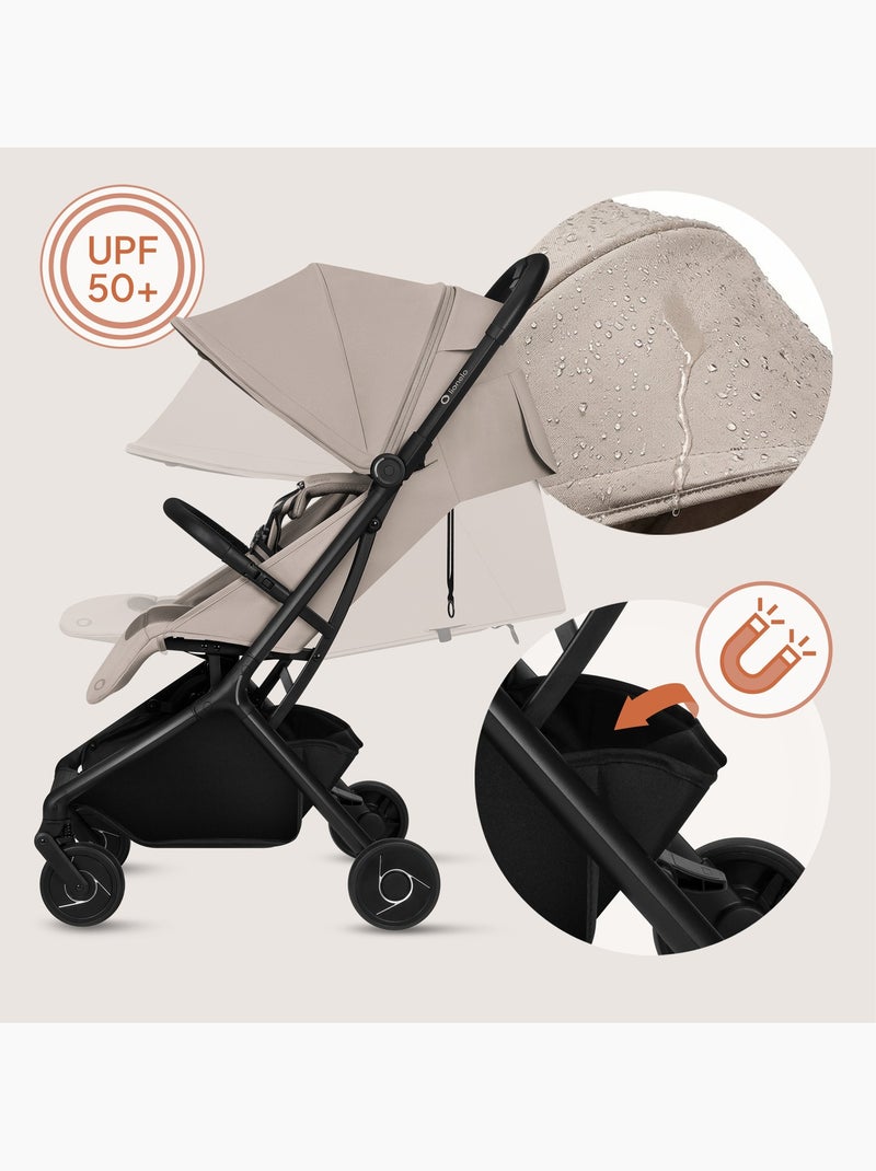 LIONELO Sia Ultracompacte Buggy - Lichtgewicht 5.9 kg - Vliegtuig Geschikt Beige - Kiabi