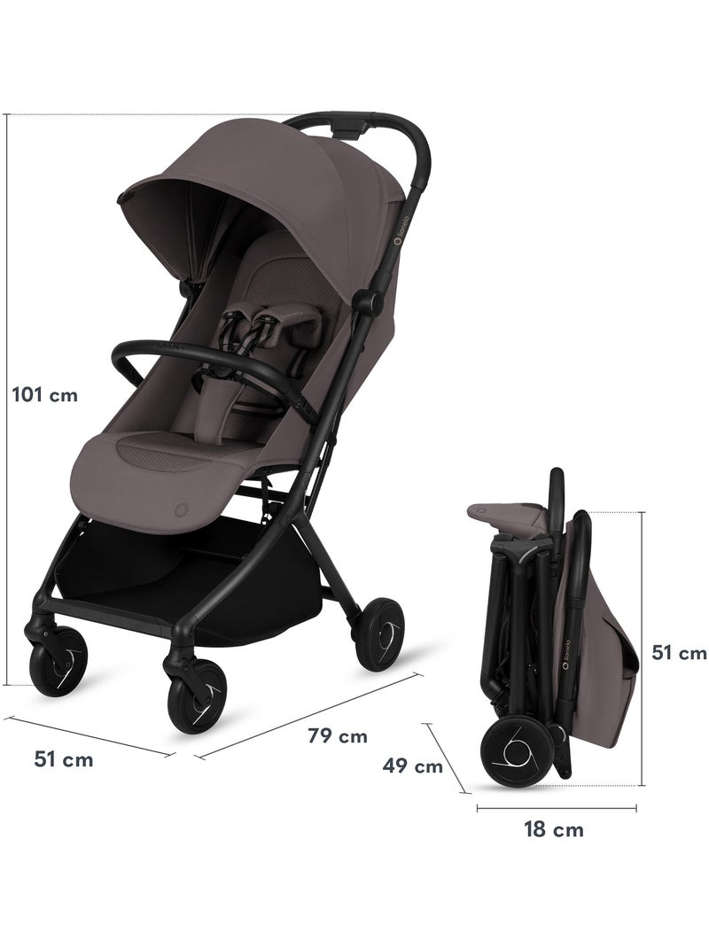 LIONELO Sia Ultracompacte Buggy - Lichtgewicht 5.9 kg - Vliegtuig Geschikt Taupe - Kiabi