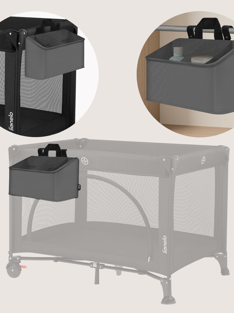 LIONELO Sidepocket Hangende Bedorganizer - Waterdicht - 3 Vakken - Met Ritssluiting Grijs - Kiabi