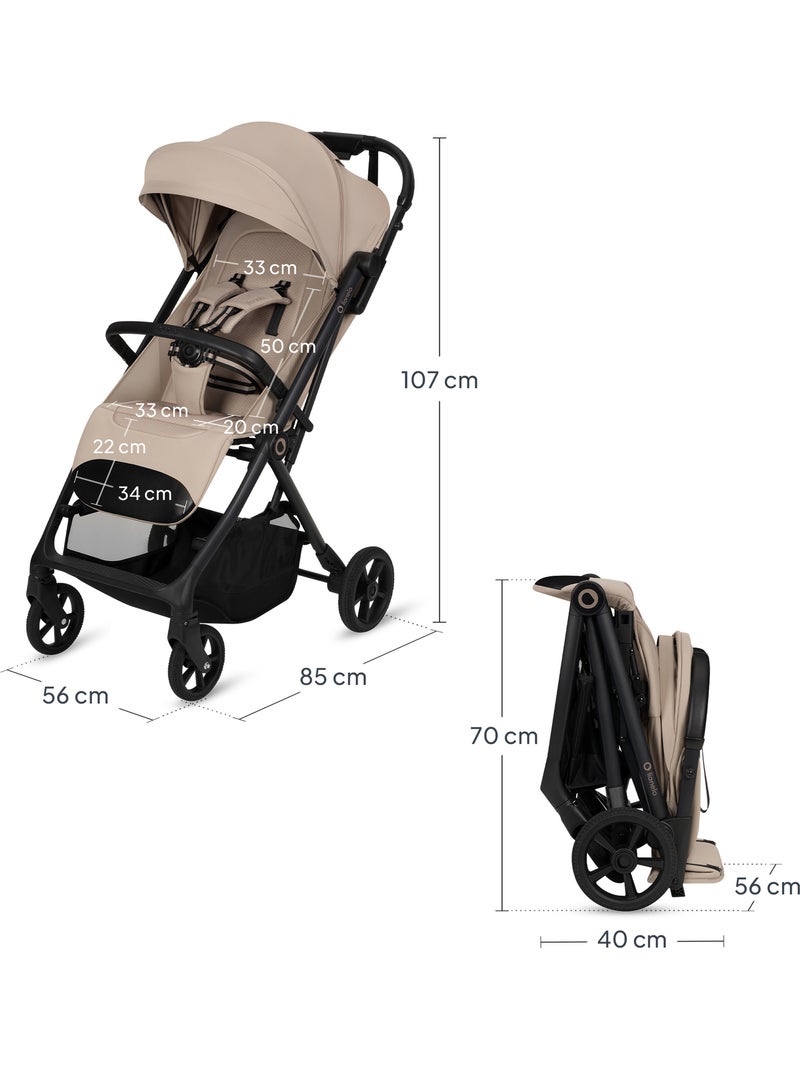 LIONELO Tansi Terreinbuggy - GravelTech Wielen - Vering - Lichtgewicht Beige - Kiabi
