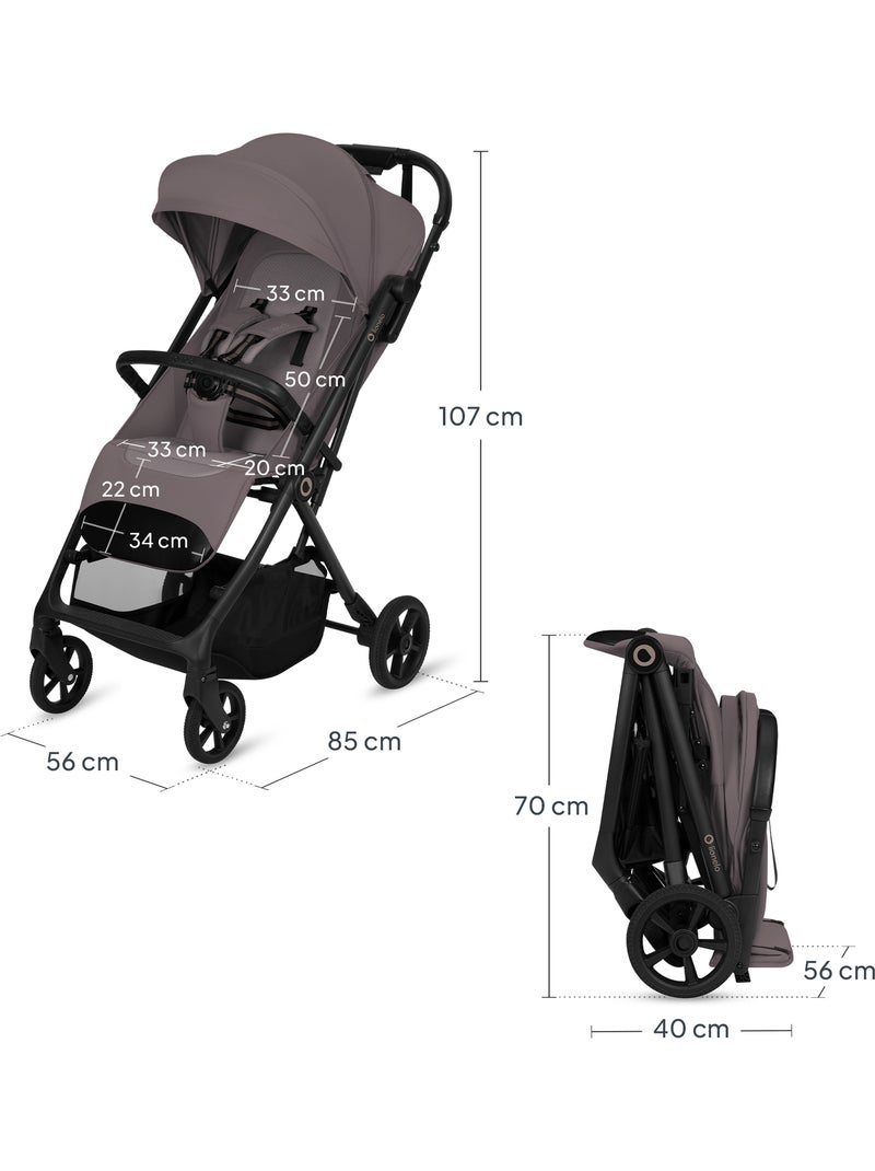 LIONELO Tansi Terreinbuggy - GravelTech Wielen - Vering - Lichtgewicht Taupe - Kiabi