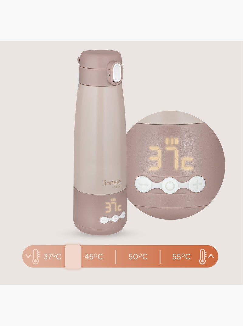 LIONELO Thermup Bottle Draagbare Flessenwarmer - 350 ml - 20 uur Draadloos Beige - Kiabi