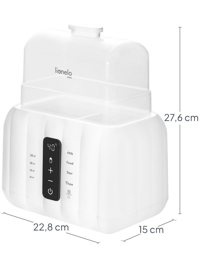 LIONELO Thermup Duo 6-in-1 flessenwarmer - Steriliseren - Opwarmen - BPA-vrij Wit - Kiabi