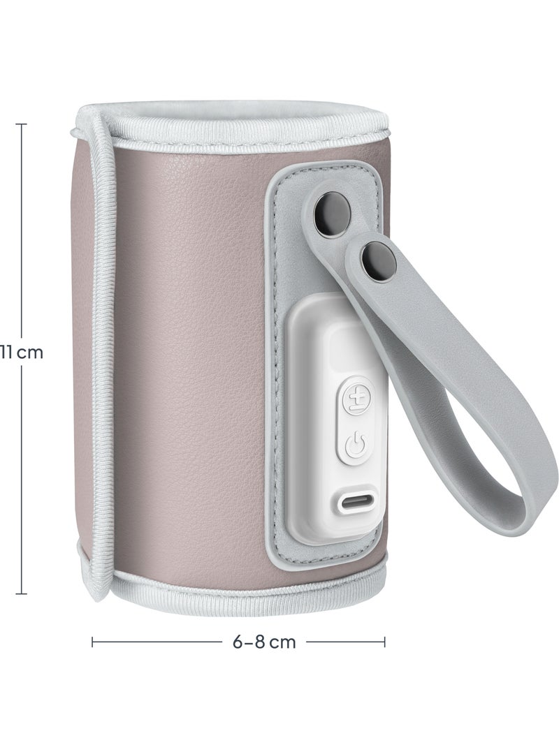 LIONELO Thermup Go Draagbare Flessenwarmer - USB - Houdt Warm tot 24u - BPA-vrij Roze - Kiabi