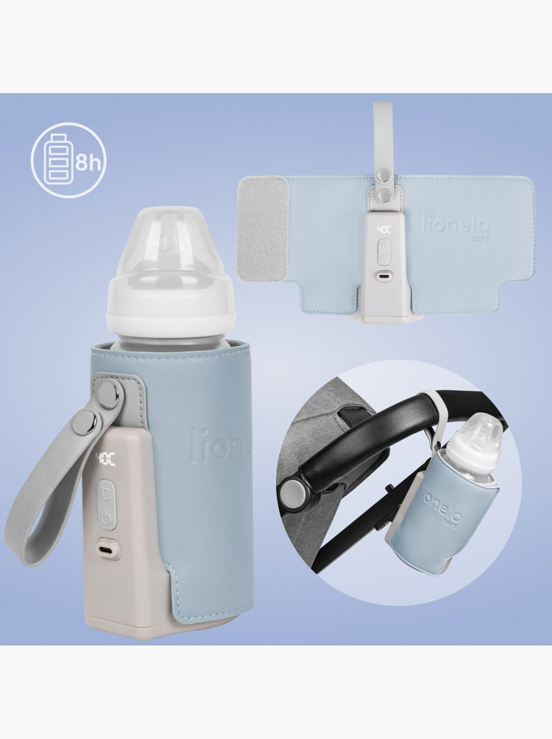 LIONELO Thermup Go Plus Draagbare Flessenwarmer - BPA-vrij - 38-50°C - Accu tot 8u Blauw - Kiabi