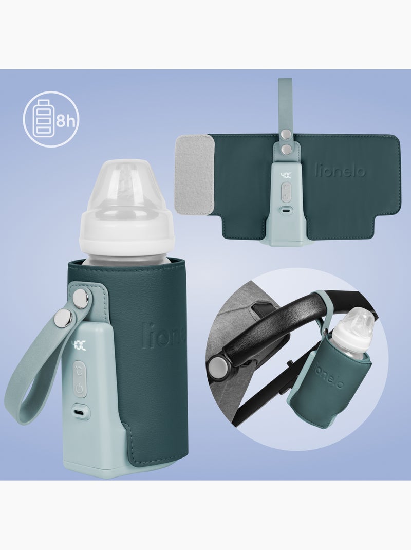 LIONELO Thermup Go Plus Draagbare Flessenwarmer - BPA-vrij - 38-50°C - Accu tot 8u Groen - Kiabi