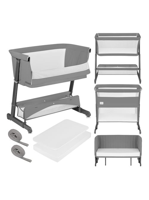 LIONELO Thomi Plus 5-in-1 bed – Co-sleeper – Wieg – Box – Slaapbank – Tot 100 kg - Kiabi LIONELO Thomi Plus 5-in-1 bed – Co-sleeper – Wieg – Box – Slaapbank – Tot 100 kg - Kiabi
