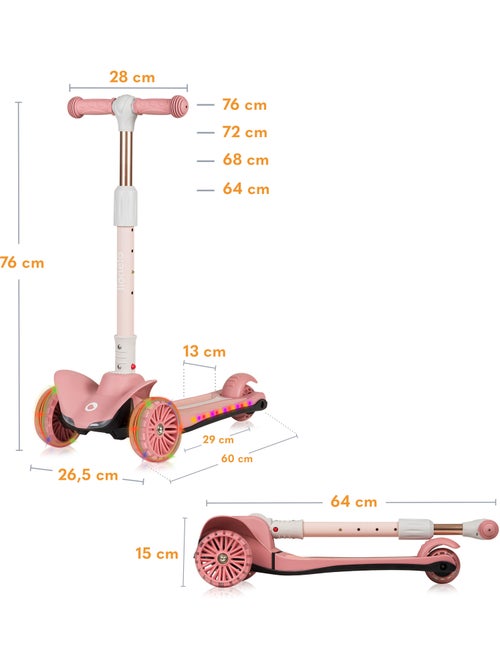 LIONELO Timmy kinderstep - 3 wielen - LED-verlichting - Verstelbare hoogte - Kiabi LIONELO Timmy kinderstep - 3 wielen - LED-verlichting - Verstelbare hoogte - Kiabi