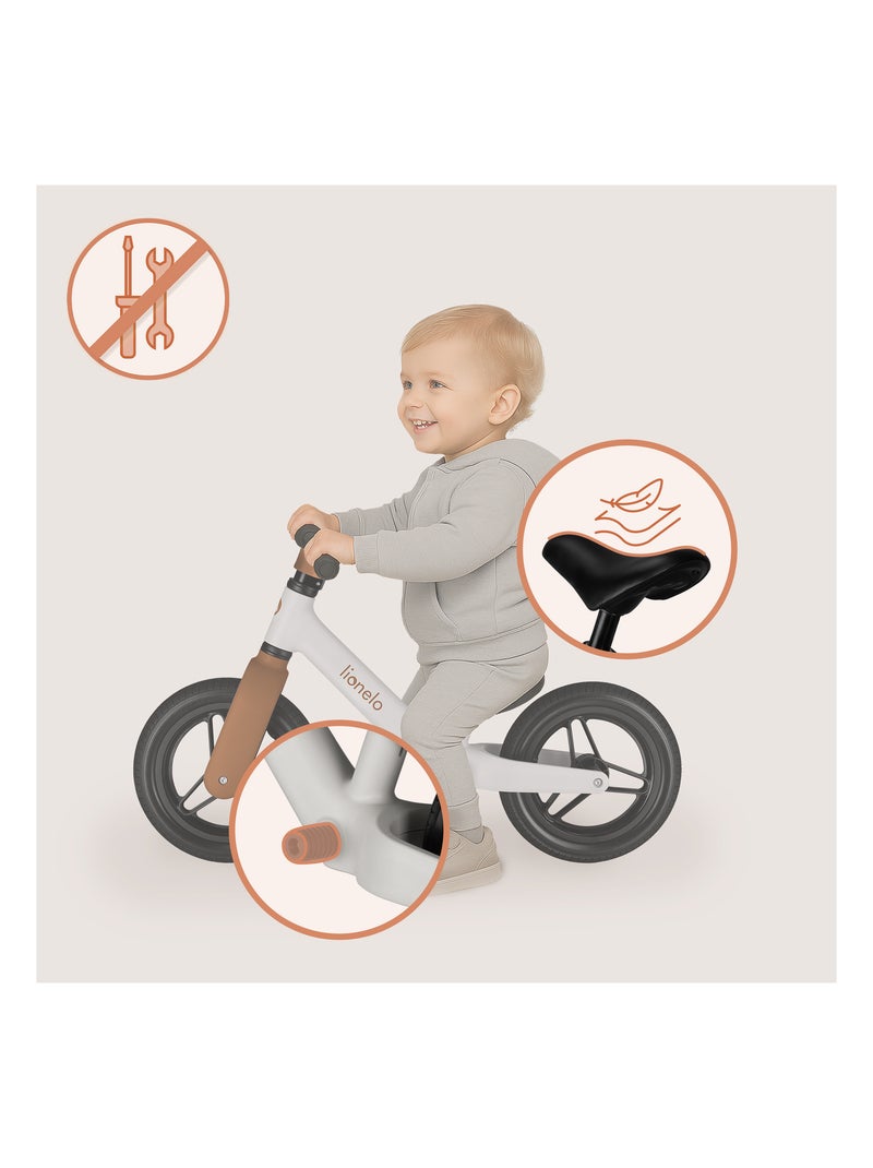 LIONELO Toni Loopfiets - Lichtgewicht - Vanaf 18 Maanden - Verstelbaar Stuur Beige - Kiabi