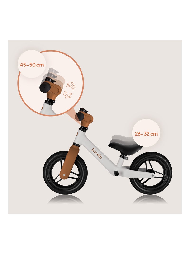 LIONELO Toni Loopfiets - Lichtgewicht - Vanaf 18 Maanden - Verstelbaar Stuur Beige - Kiabi