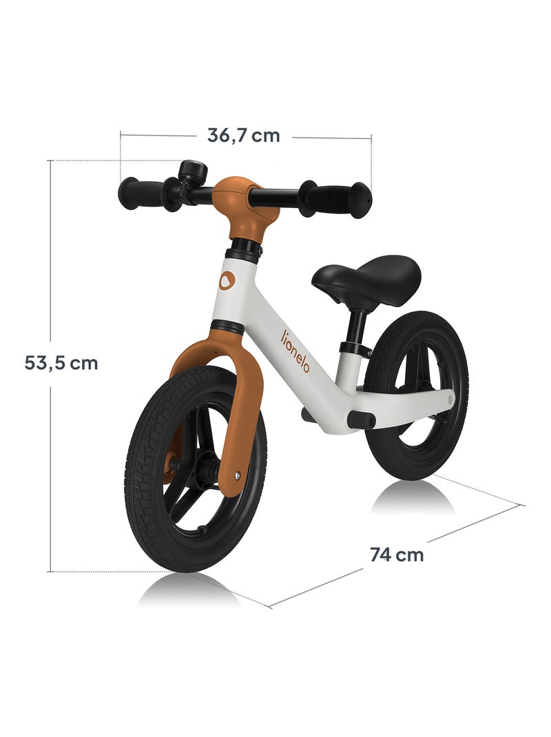 LIONELO Toni Loopfiets - Lichtgewicht - Vanaf 18 Maanden - Verstelbaar Stuur Beige - Kiabi