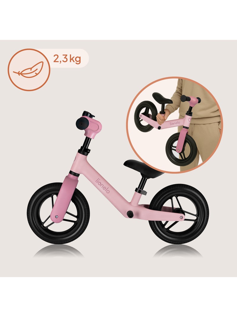 LIONELO Toni Loopfiets - Lichtgewicht - Vanaf 18 Maanden - Verstelbaar Stuur Roze - Kiabi