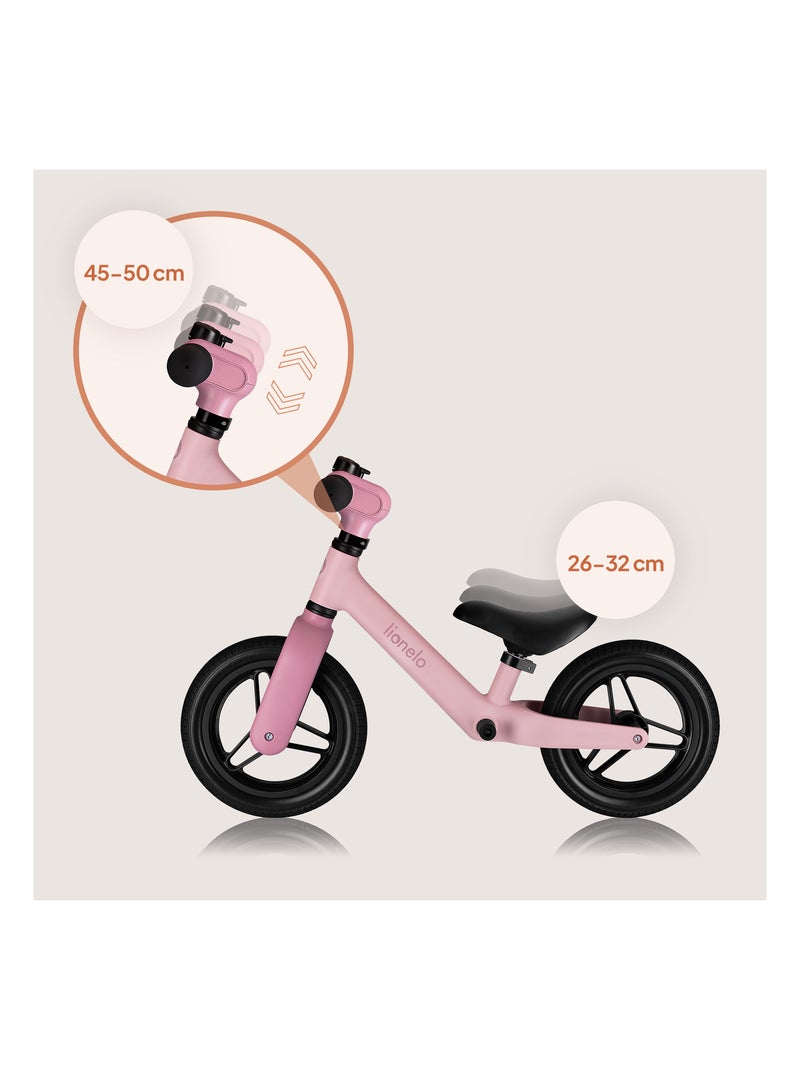 LIONELO Toni Loopfiets - Lichtgewicht - Vanaf 18 Maanden - Verstelbaar Stuur Roze - Kiabi