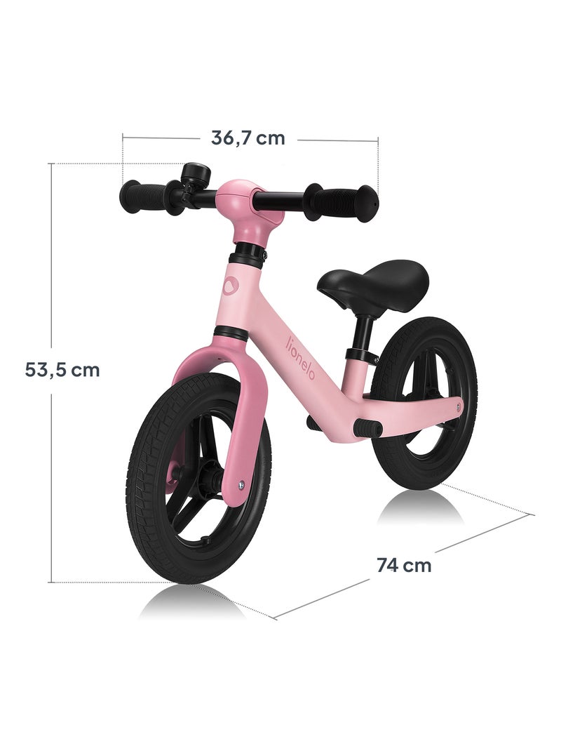 LIONELO Toni Loopfiets - Lichtgewicht - Vanaf 18 Maanden - Verstelbaar Stuur Roze - Kiabi