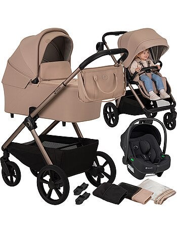 LIONELO Trio-kinderwagen Carmine - Tot 22 kg - Set met kinderwagen, reiswieg, autostoeltje