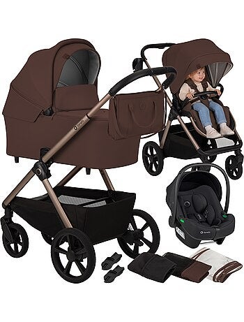 LIONELO Trio-kinderwagen Carmine - Tot 22 kg - Set met kinderwagen, reiswieg, autostoeltje