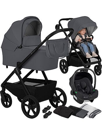 LIONELO Trio-kinderwagen Carmine - Tot 22 kg - Set met kinderwagen, reiswieg, autostoeltje