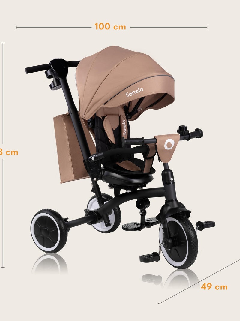 LIONELO Tris Plus kinderwagen & driewieler - Tot 25 kg - Omkeerbare zitting - Accessoires Beige - Kiabi
