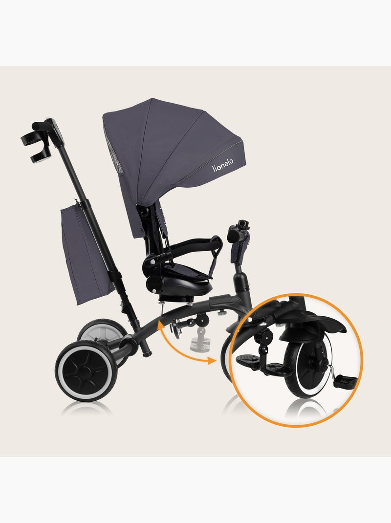 LIONELO Tris Plus kinderwagen & driewieler - Tot 25 kg - Omkeerbare zitting - Accessoires Grijs - Kiabi