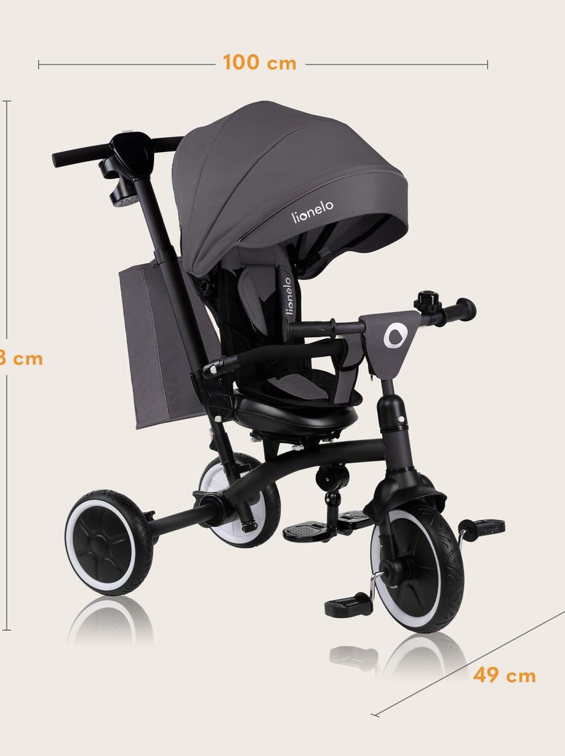 LIONELO Tris Plus kinderwagen & driewieler - Tot 25 kg - Omkeerbare zitting - Accessoires Grijs - Kiabi