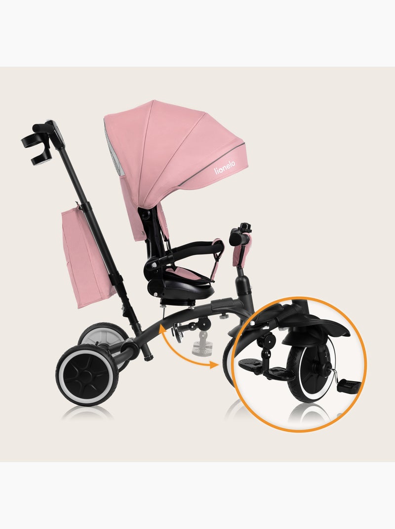 LIONELO Tris Plus kinderwagen & driewieler - Tot 25 kg - Omkeerbare zitting - Accessoires Roze - Kiabi