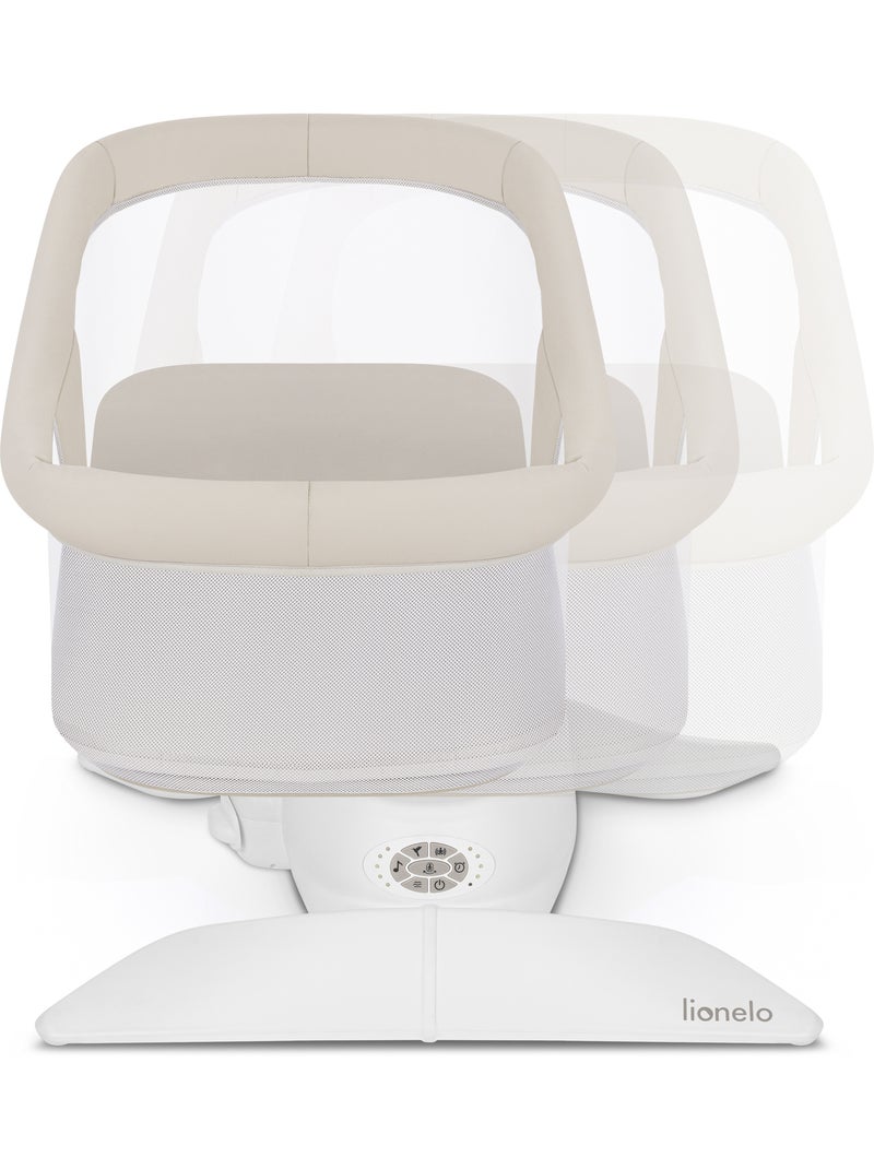 LIONELO Vivi Set: elektrische schommelstoel en wieg met 360°-draaifunctie - 12 melodieën - 3 standen Beige - Kiabi