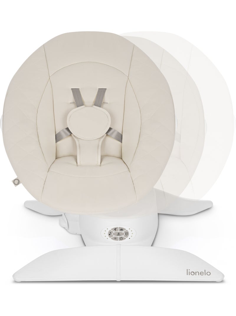 LIONELO Vivi Set: elektrische schommelstoel en wieg met 360°-draaifunctie - 12 melodieën - 3 standen Beige - Kiabi